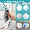 thumbnail image 4 of Grab Bars for Shower, 12 Inch Shower Handle 3 Strong Suction Cup Grab Bar with Hook, Safety Bars for Shower Chair Stool Handicap (2 Pack), 4 of 5