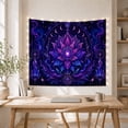 thumbnail image 5 of Purple Lotus on Dark Nebula Background, Mystical Celestial for Meditation Enthusiasts, Cosmic Mandala Art Decor, Birthday Gift, Tapestry Wall Hanging for Yoga Room and Bedroom, 5 of 7
