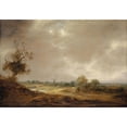 thumbnail image 3 of Isaac van Ostade 14x11 Black Modern Framed Museum Art Print Titled - Landscape with Water Course and Farm (1641), 3 of 5