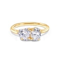 thumbnail image 2 of 1 3/4 CT Heart & Oval Cut Lab Created Moissanite Diamond Toi Et Moi 2-Stone Engagement Wedding Ring For Women In 14K Yellow Gold Over Sterling Silver(G-H Color, VVS1 Clarity, 1.75 Cttw)-4, 2 of 7