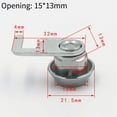 thumbnail image 4 of Cam Lock Cash Drawer Lock Lock Core Locker Secure Coding Silver Special Turning Tongue Lock Zinc Alloy Cash Register, 4 of 9