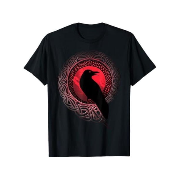 Men's T-shirts are made of 100% cotton,Viking Odin Ravens Huginn and Muninn Myth Graphic Men Women T-Shirt