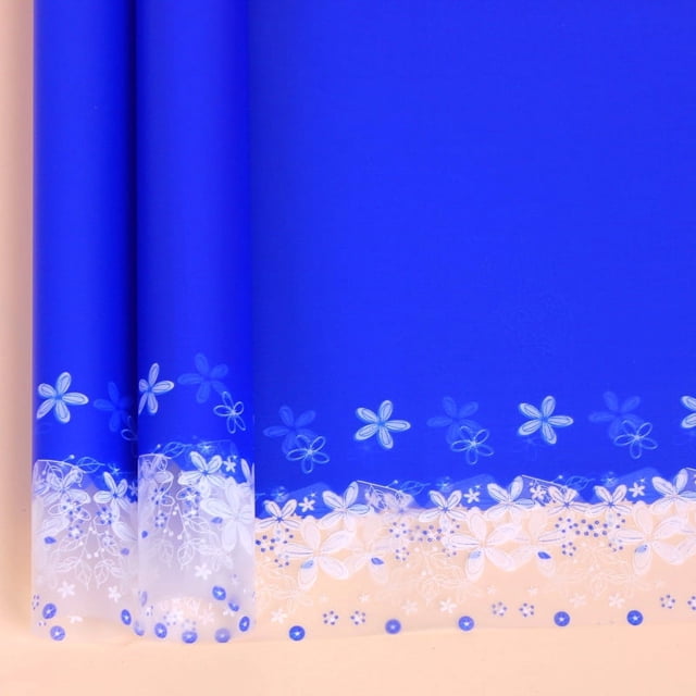 Zhuge Papel para envolver regalos, papel para envolver ramos de flores, resistente al agua y con impresión mate (azul oscuro)