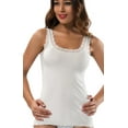 thumbnail image 1 of Lace Camisole Tank Tops for Women, Durable Comfy Soft Stretch Cotton Basic Cami (Cream, XX-Large), 1 of 3