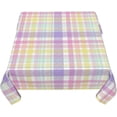 thumbnail image 4 of Easter Checkered Tablecloth Square 54x54 Inch,Colorful Buffalo Plaid Table Cloth,Stain Resistance Polyester Spring Holiday Table Covers for Kitchen Dining Parties Picnic, 4 of 7