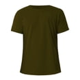 thumbnail image 4 of Confree Men Tshirt Solid Color Short Sleeved Round Neck Tee Shirts Summer Training Comfortable Fashion For Men T-Shirts Size L Green, 4 of 4