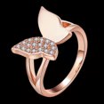 thumbnail image 2 of QQTDFG 18K Rose Gold Plated Fashion Ring AAA Zirconia Women Butterfly B247-18K Rose Gold Plated-8, 2 of 7