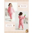 thumbnail image 4 of SILVERCELL 1-5T Toddler Boys Girls Fleece Pants Hoodie Tops Set Kids Baby Winter Warm Bear Hooded Sweatshirt Sweatpants 2Pcs Tracksuit Outfits Set, 4 of 8