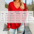 thumbnail image 3 of hoksml Women's V Neck Casual Tunic Top, Solid Side Slit Loose Long Sleeve Shirt, 3 of 5