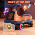 thumbnail image 2 of East doll 12V Ride on Toys with LED Screen, Electric Wiggle Car for 3-12, 2 Seater Car for Kids, Electric Car, Toddler Car, 2 Speed, Flashing Wheels, Bluetooth, Kid Ride on Car, 2.8-4.1 Mph, Orange, 2 of 9