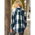 thumbnail image 4 of YATELLE Womens Fall Outfits Fashion Clothes Shackets Flannel Plaid Button Down Long Sleeve Shirts Jackets 2024, 4 of 6