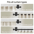 thumbnail image 3 of KoshiMe No Drill Black Curtain Rods 32 to 86" for Windows, 5/8" Adjustable Drapery Pole with Adhesive Brackets, Easy Install & Renter Friendly Without Drilling, Minimal Wall Damage Design, 3 of 8