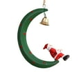 thumbnail image 1 of Outdoor Christmas Decorations Hangs Christmas Tree Hanging Ornaments Moon Design With Bell & Santa/Snowman/ Man Perfect For Winter New Year Ironwork Moon, 1 of 6