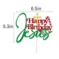 thumbnail image 2 of Decoración para tartas Gtseryeio con purpurina, fiesta de feliz cumpleaños de Jesús, 2 of 6