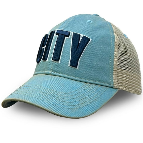 Men's 1863FC  Sky Blue Manchester City Washed Trucker Adjustable Hat