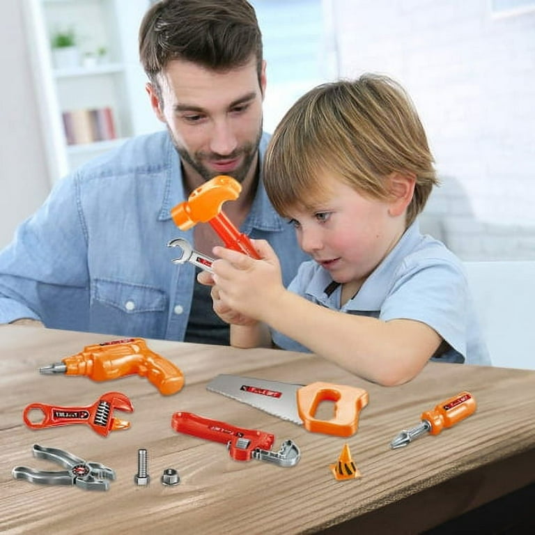 Children's Tool Set Toy Drill Kids Power Construction Toy Pretend Play Toy  Tools Kit for Toddler