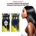 thumbnail image 4 of Express Beauty 13A 100% Pure Virgin Human Hair Bundles STRAIGHT - Multi-Size 16"/18"/20" Inch (Natural / Black), 4 of 6