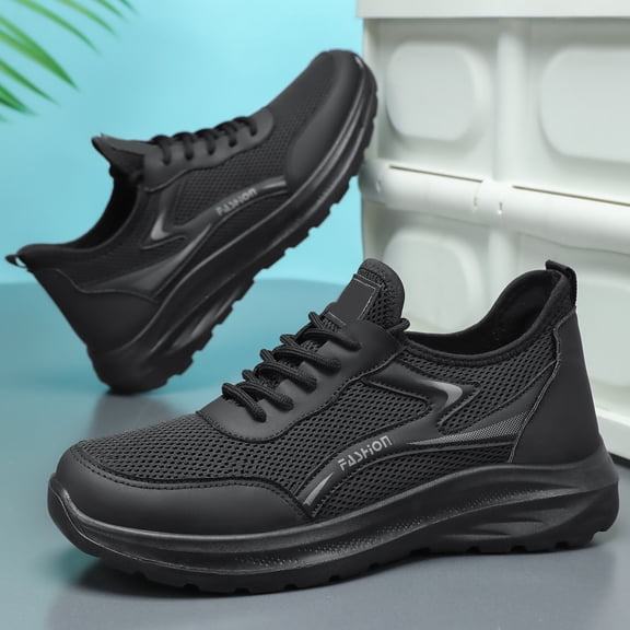 LWavelet Mens Running Shoes Tennis Gym Sneakers, Casual Slip On Walking Lightweight Athletic Mesh Workout Breathable Fashion Sports Shoes