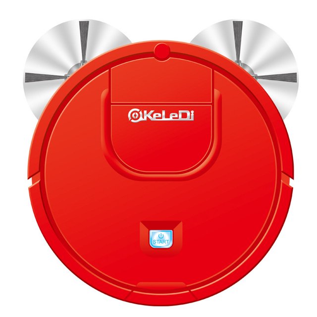 Low Noise 1200PA Smart Floor Robotic Vacuum Cleaner Mop Sweeper Self Navigate Dust Cleaner Robot Cleaner Rechargeable Mini Cleaning Machine for Home Cleaning Black/White/Red