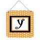 thumbnail image 1 of "Treasures Letter Y Initial Monogram-Orange Polka dots Impresiones para colgar en la pared o en la puerta, 6 x 6", multicolor Caroline's Treasures CJ1033-YDS66, 1 of 1