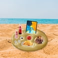thumbnail image 3 of Wadada Inflatable Floating Drink Holder, Luxurious Drink Holder with Large Capacity, Floating Pool Tray for Food and Drinks, Premium Party Float with 9 Holders, Drink Floats for Pools, Beach Party, 3 of 5