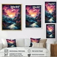 thumbnail image 4 of Designart "Watercolor Scenery Of Aurora Borealis VI" Aurora Borealis Picture Framed Wall Decor, 4 of 5