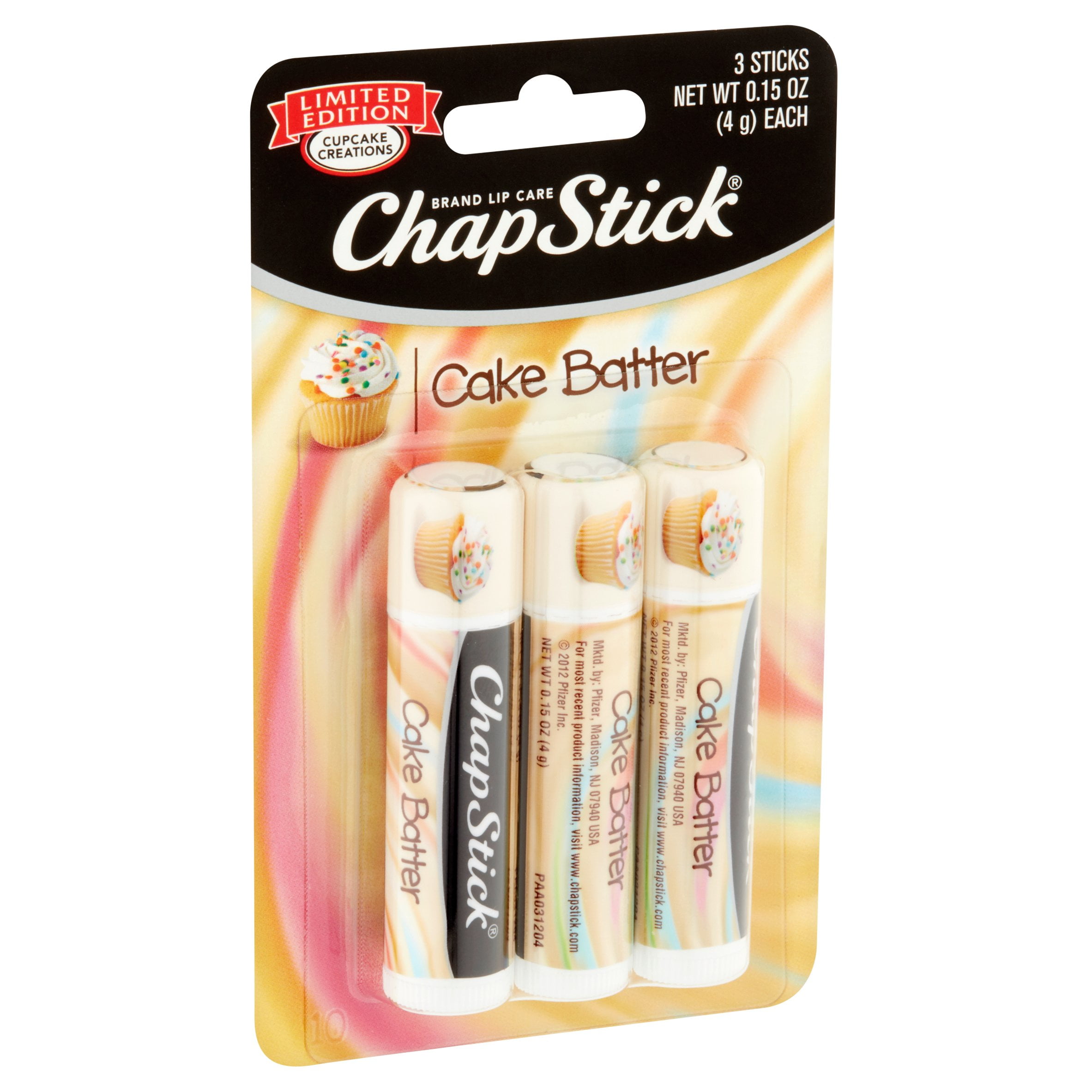 Chapstick Skin Protectant Lip Balm Cake Batter Pk Walmart Com Chapstick Skin Protectant Lip Balm Cake Batter Pk Walmart Com