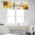 thumbnail image 2 of Sunflower Bee Valance Curtain for Window, Rod Pocket Kitchen Valances Short Curtain Panel Windows Treatment Drapes for Bathroom/Bedroom/Cafe Seaside Landscape, 2 of 5