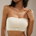 thumbnail image 6 of Strapless Bras for Women，Women's Solid Color Backless Sexy Seamless Push-Up Beautiful Back Underwear Everyday Bras White S, 6 of 7