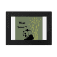 thumbnail image 1 of Comida china Chengdu Panda bambu Marco de Fotos de escritorio imagen Arte Negro Pintura 5x7 pulgadas, 1 of 4