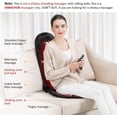 thumbnail image 3 of Snailax Memory Foam Vibration Massage Chair Pad, Back Massager with Heat, Electric Seat Massager for Car, Grey, 3 of 9