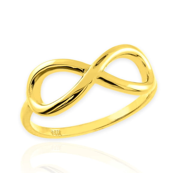 10k Yellow Classic Infinity Ring (Size 4)