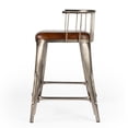 thumbnail image 5 of Coriander Iron & Leather Counter Stool - Brown, 5 of 5
