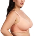 thumbnail image 2 of HSIA Smooth Full Figure Minimizer Bras T-shirt Bra with Unlined Non Padded Bra for Heavy Breast,Plus Size Peach Pink,44C, 2 of 6