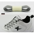 thumbnail image 2 of Santimon 2 Pairs Oval Cotton Shoelace for Canvas Sneakers Boots Athletic Shoes 59" Light Grey, 2 of 4