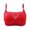 Red, variant on Full Coverage Wireless Bra with Adjustable Straps Lace Overlay Seamless Design for Everyday Comfort and Support