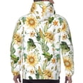 thumbnail image 7 of Sikiie Watercolor Bright Sunflowers Men's Hoodie, Essentials Hoodie, Sweatshirt, Pullover Hooded Sweatshirt for Men-Small, 7 of 7