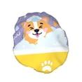 thumbnail image 2 of Easygdp Corgi Washing in Bathtub Shower Caps for Women, Double Waterproof Layers Shower Cap, Quick Drying Bath Hair Cap Reusable, 2 of 9