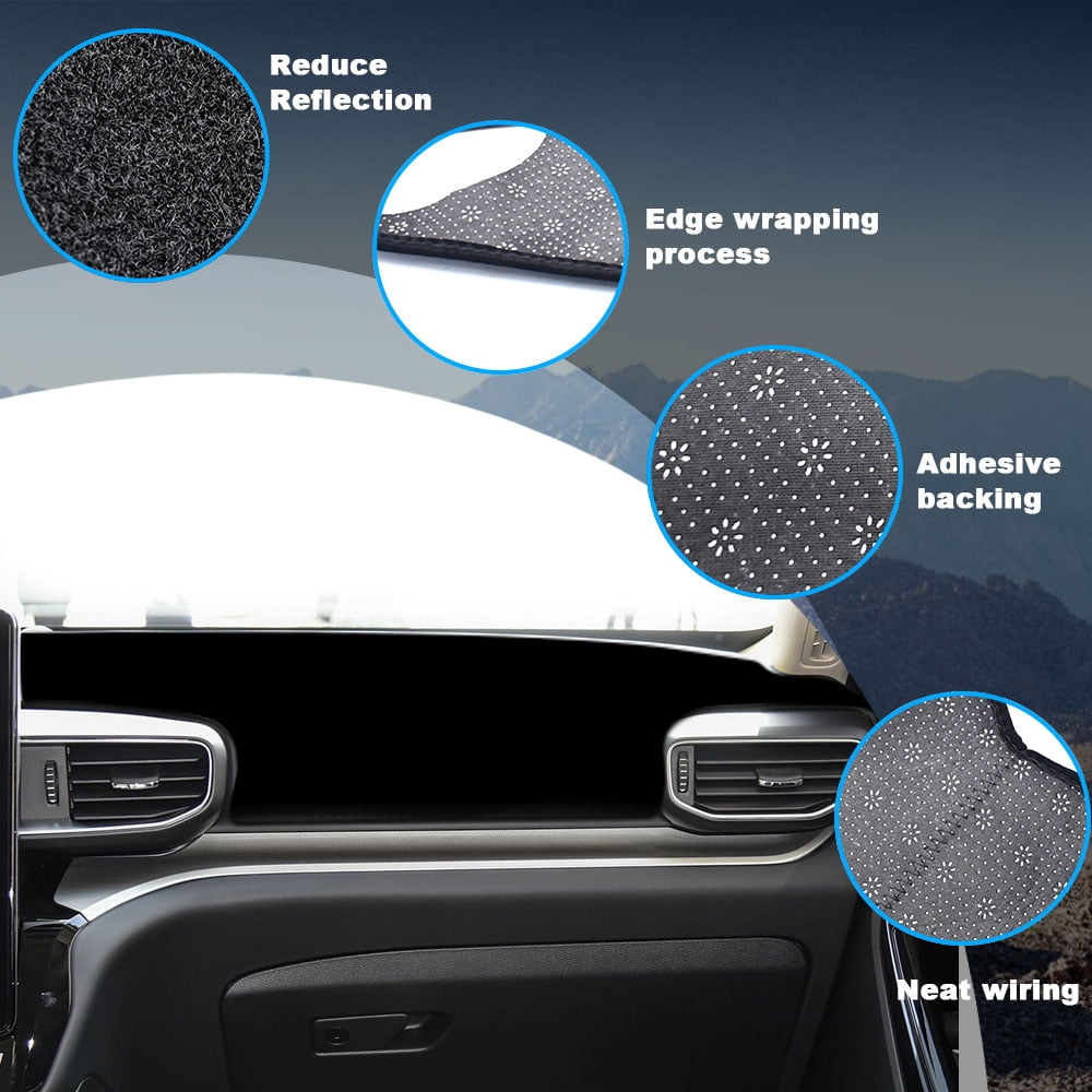 For 2020-2024 Ford Explorer Dashboard Mat Dash Non-Slip Sun Cover Protect Pad
