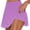 Purple, variant on Staron Women's Yoga Pants 3/4 Shorts Casual Fashion Solid Color Fake Two Piece Workout Leggings Comfy Stretchy Lounge Pants, Purple L