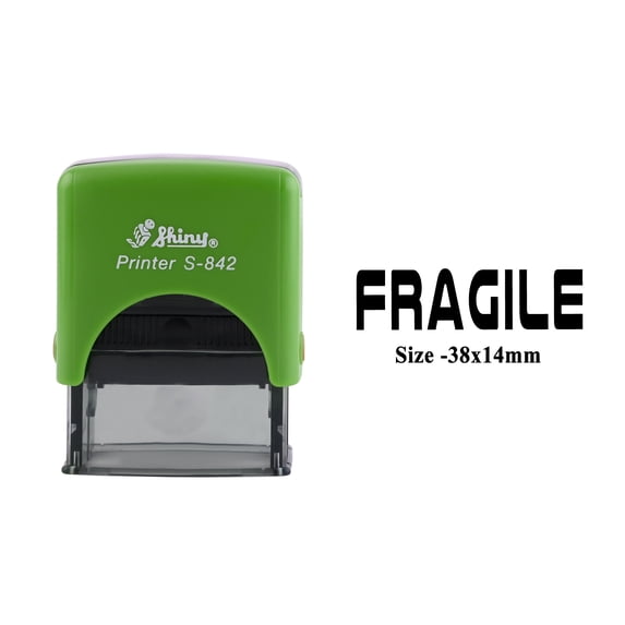 eloria-décor Fragile Black Ink Self Inking Rubber Stamp Office & Commercial Use Office Stationary, DESIGN04