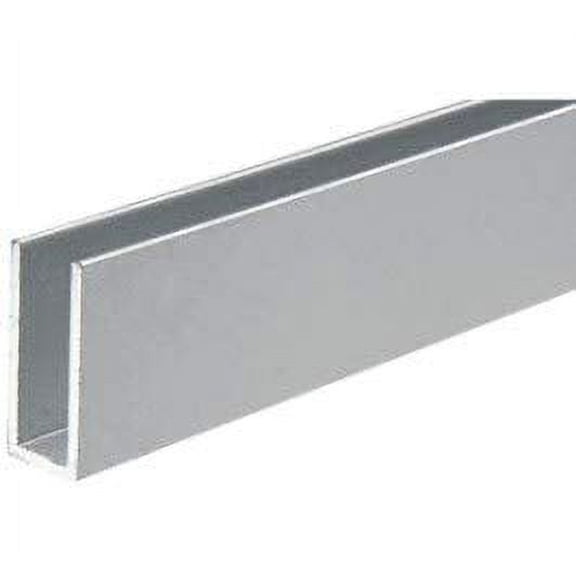 4 FT CLEAR ANODIZED CHANNEL FOR 1/4" 5/8" HEGIHT X 1/16" THICK