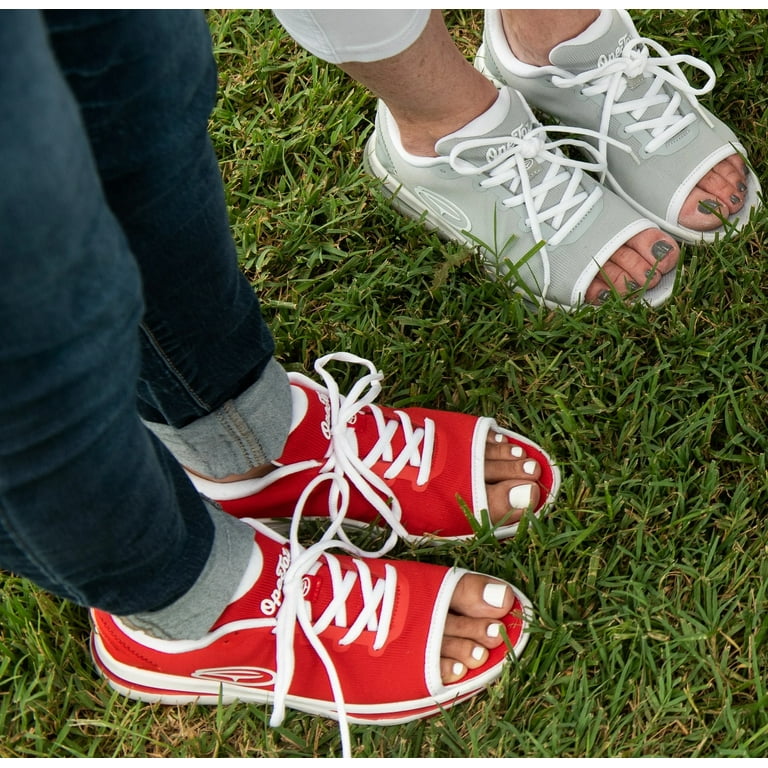 Women's Open Toe Sneakers Red - Walmart.com