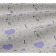 thumbnail image 4 of oneOone Cotton Jersey Medium Purple Fabric Star|Balloon & Baby Elephant Kids Fabric For Sewing Printed Craft Fabric By The Yard 58 Inch Wide, 4 of 4
