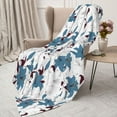 thumbnail image 3 of Rateoe Lilies Flowers Pattern Flannel Throw Blanket, Ultra-soft Blanket for Bed, Couch, Car, Hypoallergenic Anti-pilling blanket-50"x40"(Vertical), 3 of 6