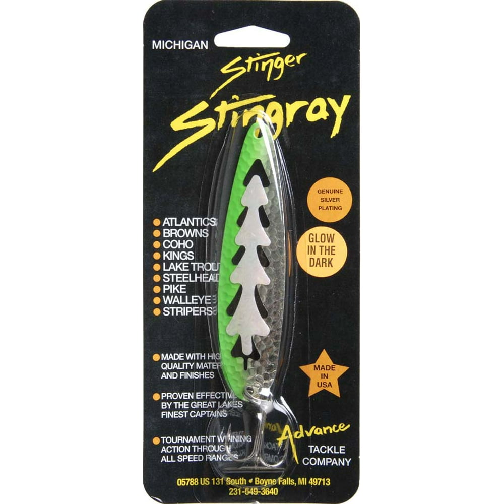 Michigan Stinger Stingray Freshwater Fishing Spoon Lure, Natural Born
