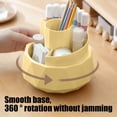 thumbnail image 4 of Lilixerw 360°Rotating Pen Holder with Multi-Compartments,Spinning Desktop Organizer with Detachable Partitions,Large Capacity Pencil Storage Box for Pens,Markers,6.50x5.75in,Yellow, 4 of 6