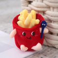 thumbnail image 3 of Juguetes de comida de felpa para niños, Pizza, hamburguesa, patatas fritas, tostadas, perros calientes, decoraciones divertidas, regalos de cumpleaños, colgante de llave de felpa, 3 of 4