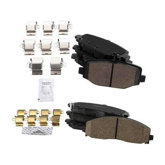 Brake Pad Set 2 Piece - Compatible with 2012 - 2020 Dodge Grand Caravan 2013 2014 2015 2016 2017 2018 2019