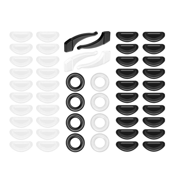 Secure Hold Silicone Glasses Retainers Antislip Kits with Ear Grip Nose Pads